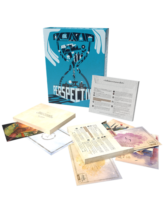 Space Cowboys Juego de Mesa Perspectives Azul - Juego Cooperativo de Investigación para 2-6 Jugadores, en Español, Ref. SCPER02ES