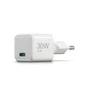 Hama Cargador Rápido USB-C 30W GaN, con Power Delivery y Quick Charge 2.0/3.0, Compacto y Universal para Smartphone y Tablet, Blanco, 00201982