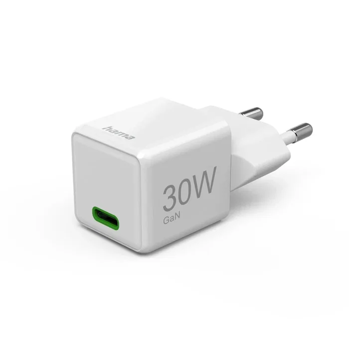 Hama Cargador Rápido USB-C 30W GaN, con Power Delivery y Quick Charge 2.0/3.0, Compacto y Universal para Smartphone y Tablet, Blanco, 00201982 Hama Cargador Rápido USB-C 30W GaN, con Power Delivery y Quick Charge 2.0/3.0, Compacto y Universal para Smartphone y Tablet, Blanco, 00201982