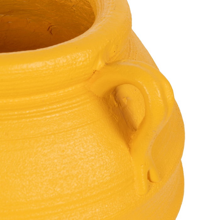 Vasija Amarillo Resina Decoración 56 X 56 X 60 cm