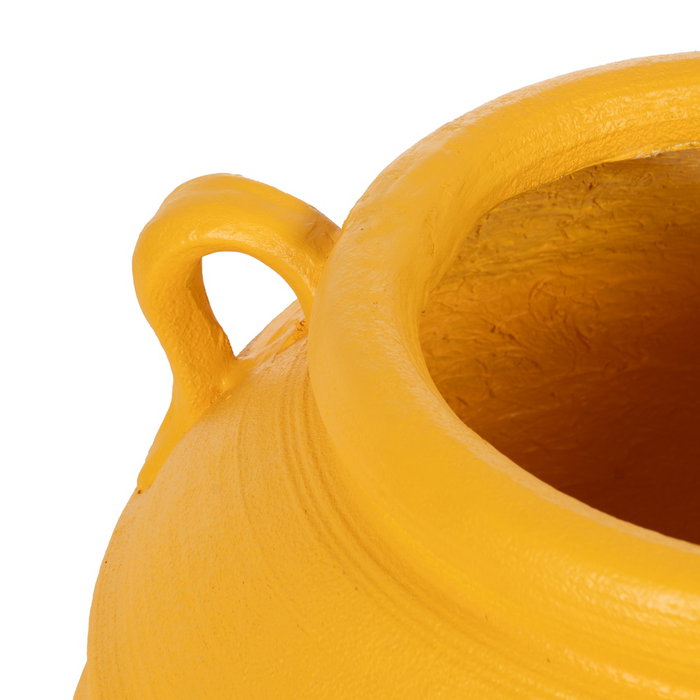 Vasija Amarillo Resina Decoración 56 X 56 X 60 cm
