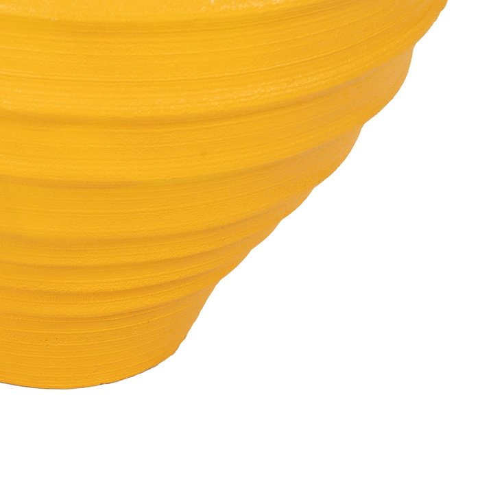 Vasija Amarillo Resina Decoración 56 X 56 X 60 cm