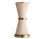 DKD Home Decor Lámpara de sobremesa Algodón y Metal Crudo y Dorado