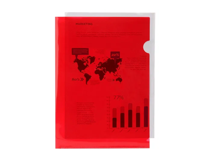 Liderpapel Carpeta Dossier Uñero 44000 Polipropileno DIN A4 Rojo hasta 20 hojas