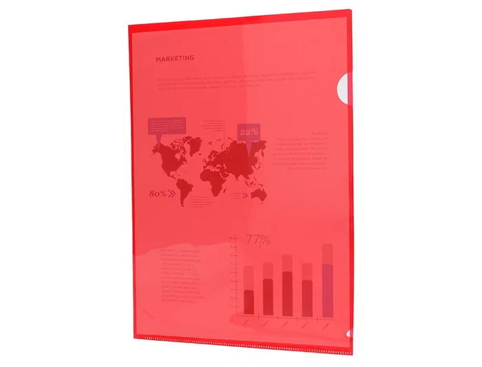 Liderpapel Carpeta Dossier Uñero 44000 Polipropileno DIN A4 Rojo hasta 20 hojas