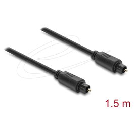 DeLOCK Cable TOSLINK Macho a Macho 1,5 m Negro
