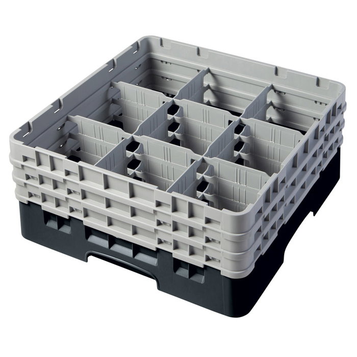 CAMBRO Cesta de lavado 9 compartimentos 3 alturas Gris claro CAMBRO Cesta de lavado 9 compartimentos 3 alturas Gris claro