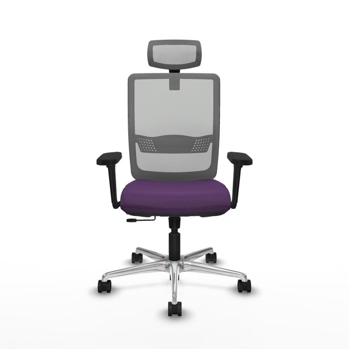 PIQUERAS Y CRESPO Silla de oficina Haches con mecanismo Sincro/Traslack, Morado y Gris PIQUERAS Y CRESPO Silla de oficina Haches con mecanismo Sincro/Traslack, Morado y Gris
