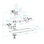 Tooq TQPM0003 Soporte de Mesa para 2 Pantallas 17''-32'' y Periféricos