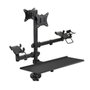Tooq TQPM0003 Soporte de Mesa para 2 Pantallas 17''-32'' y Periféricos