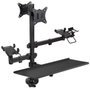 Tooq TQPM0003 Soporte de Mesa para 2 Pantallas 17''-32'' y Periféricos