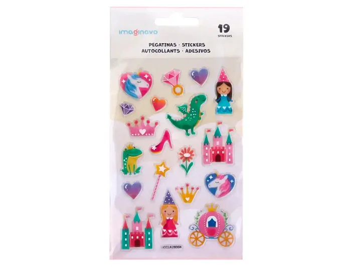 Imaginovo Pegatinas Magic Dreams Princesas PVC 190x105 mm en Blister Imaginovo Pegatinas Magic Dreams Princesas PVC 190x105 mm en Blister