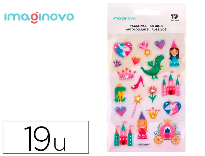 Imaginovo Pegatinas Magic Dreams Princesas PVC 190x105 mm en Blister Imaginovo Pegatinas Magic Dreams Princesas PVC 190x105 mm en Blister