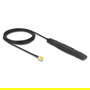 DeLOCK Antena 5G LTE WLAN Omnidireccional SMA 2,5 dBi 0.6-6 GHz Frecuencia Negra Autoadhesiva 3 m de Cable - 1 Pieza