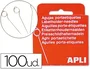 APLI Agujas Portaetiquetas de Metal, Caja de 100 Unidades