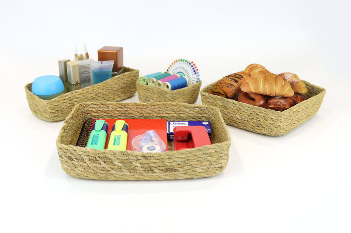 Privilege Cesta de Ordenación Seagrass 24 x 16 x 5 cm (24 Unidades) Privilege Cesta de Ordenación Seagrass 24 x 16 x 5 cm (24 Unidades)