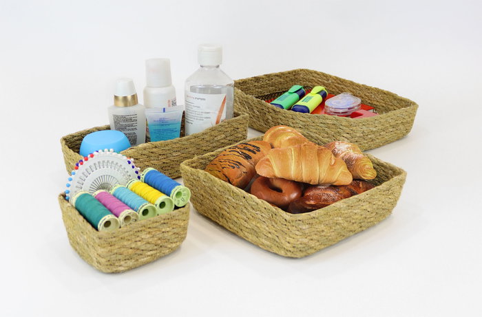 Privilege Cesta de Ordenación Seagrass 24 x 16 x 5 cm (24 Unidades) Privilege Cesta de Ordenación Seagrass 24 x 16 x 5 cm (24 Unidades)