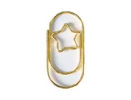 Imaginovo - Clips de Oficina Decorativos 28 mm en Forma de Estrella, Metal, Pack de 10 Unidades en Blister - Para Organizar Documentos