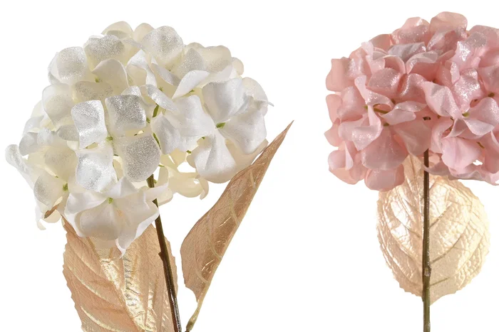 DKD Home Decor Flor Rosa Palo Blanco 20 x 65 x 20 cm (16 Unidades)