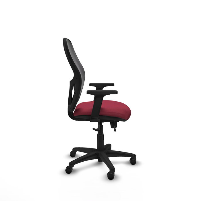 PIQUERAS Y CRESPO Silla de oficina Alocén Bali granate con malla negra PIQUERAS Y CRESPO Silla de oficina Alocén Bali granate con malla negra