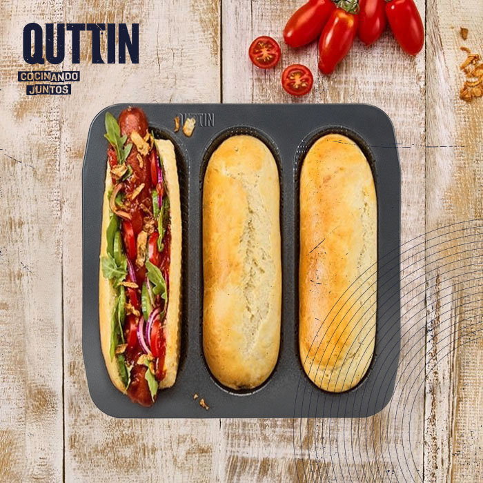 Quttin Molde 3 Baguettes Perforado 28 x 28 cm (6 Unidades)