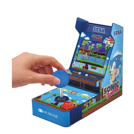 My Arcade Sonic Consola Portátil Joystick Arcade Retro con Pantalla 3.5' Vertical a Color - Sonic The Hedgehog y Sonic 2 Incluidos, Altavoz y Brillo Ajustable