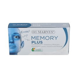 MARNYS Memory Plus 30 Cap. Complemento alimenticio con Fosfatidilserina, Colina y Vitaminas B para el rendimiento mental