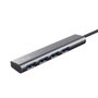 Trust Halyx Hub USB-C con 4 puertos USB-A Gris