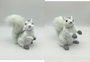 DKD Home Decor Figura de Ardilla en Espuma y Poliéster, Surtido de 2 unidades, Blanco