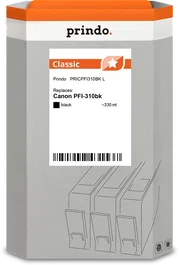 Prindo Classic L Cartucho de tinta negro 330ml compatible con Canon PFI-310bk