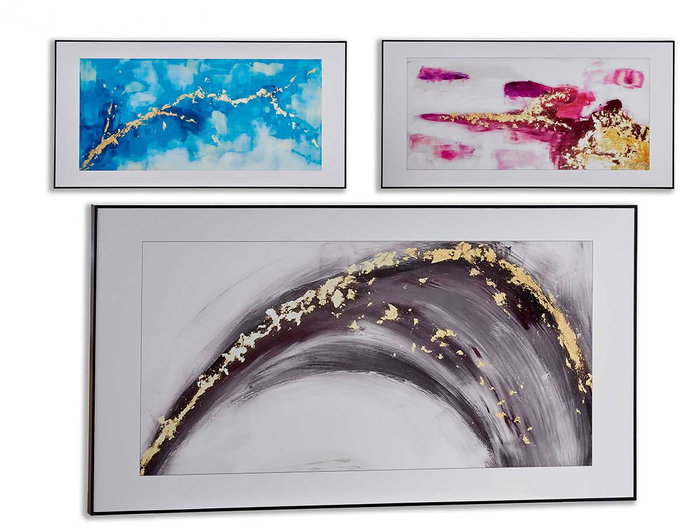 Giftdecor Lienzo Negro Surtido Abstracto Grande 61 x 3 x 121 cm (Set de 3) Giftdecor Lienzo Negro Surtido Abstracto Grande 61 x 3 x 121 cm (Set de 3)