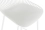 DKD Home Decor Taburete PP Metal Blanco Pack de 4