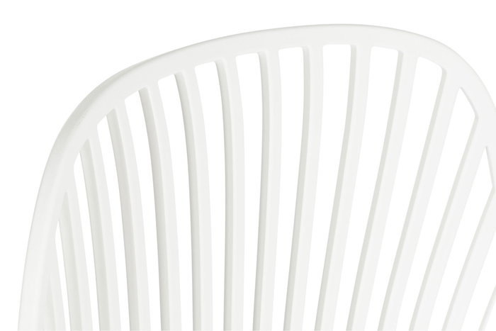 DKD Home Decor Taburete PP Metal Blanco Pack de 4