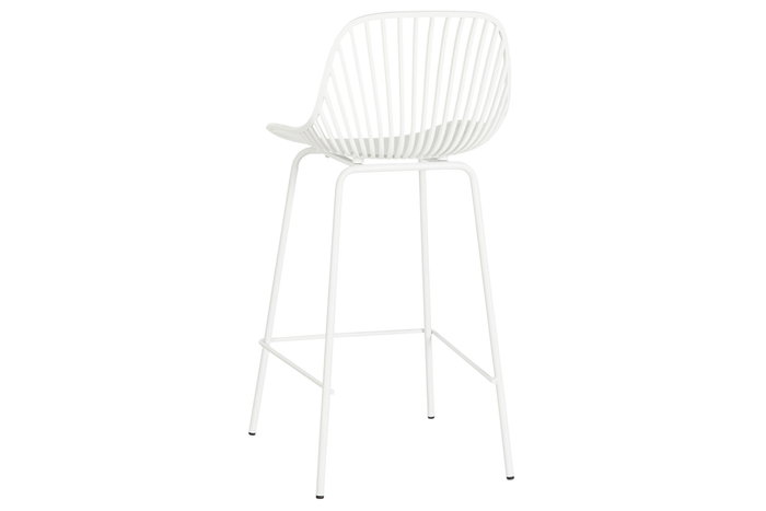 DKD Home Decor Taburete PP Metal Blanco Pack de 4
