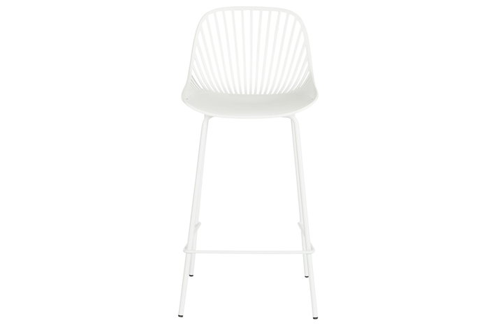 DKD Home Decor Taburete PP Metal Blanco Pack de 4
