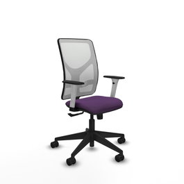PIQUERAS Y CRESPO Silla de oficina Motilla Morada con Malla Blanca