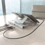 Aisens Soporte de Sobremesa Ajustable con Docking USB-C 7 en 1, Gris