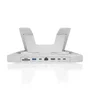 Aisens Soporte de Sobremesa Ajustable con Docking USB-C 7 en 1, Gris