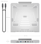 Aisens Soporte de Sobremesa Ajustable con Docking USB-C 7 en 1, Gris