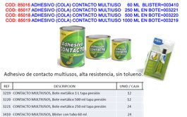 UNECOL Adhesivo de Contacto Multiuso 1000 ml