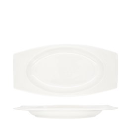 Summa Set de 6 Fuentes Rabanera de Porcelana Marfil 30x15 cm