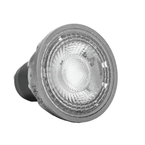 Silver Bombilla LED Evo Silver Dicroica GU10 8W 3000K Luz Cálida Gris