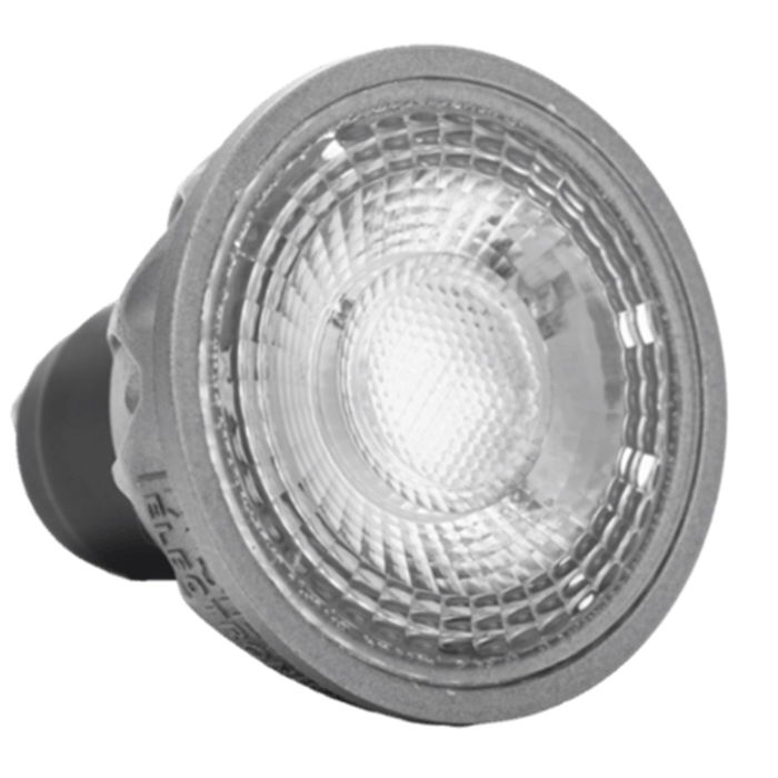 Silver Bombilla LED Evo Silver Dicroica GU10 8W 3000K Luz Cálida Gris