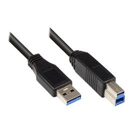 GoodConnections Cable USB 3.0 A-B Negro 0,2m