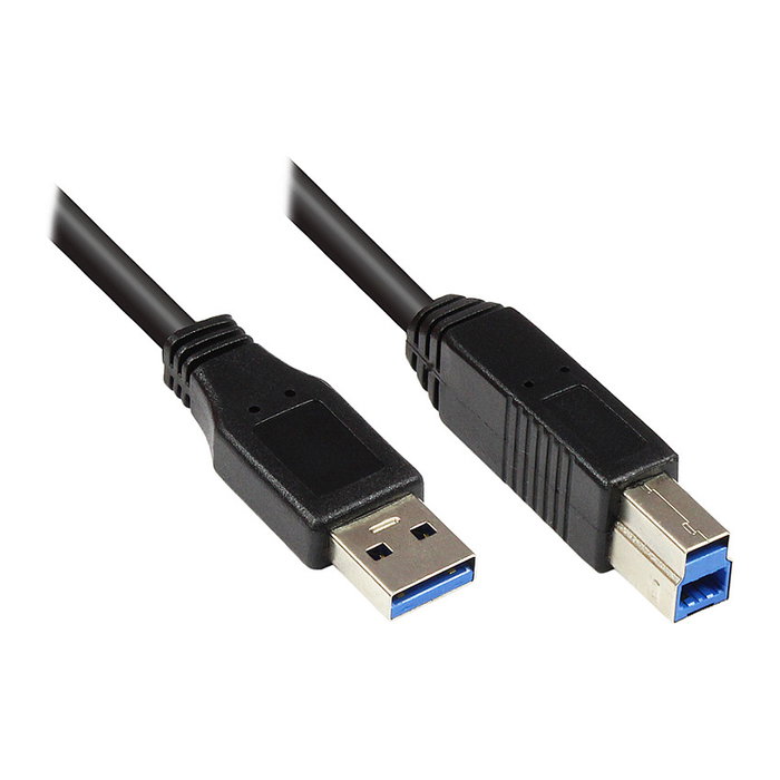 GoodConnections Cable USB 3.0 A-B Negro 0,2m GoodConnections Cable USB 3.0 A-B Negro 0,2m
