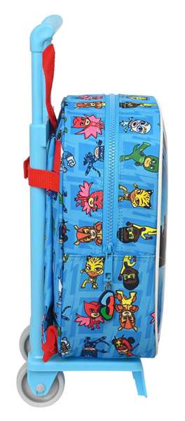 Safta 232+carro 805 Mochila con carro Pjmasks 22x27x10cm para niños 3+ años