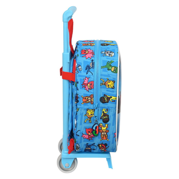 Mochila Escolar con Ruedas PJ Masks Azul 22 x 27 x 10 cm