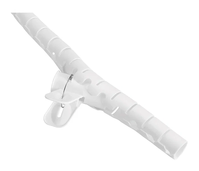 Neomounts ADS06-141WH Organizador de Cables y Pasacables para Escritorio, Espiral Plástico Flexible Ø20mm, Blanco, 1 Pieza