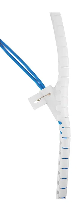 Neomounts ADS06-141WH Organizador de Cables y Pasacables para Escritorio, Espiral Plástico Flexible Ø20mm, Blanco, 1 Pieza