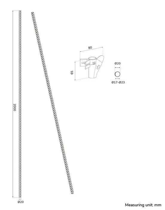Neomounts ADS06-141WH Organizador de Cables para Escritorio Blanco